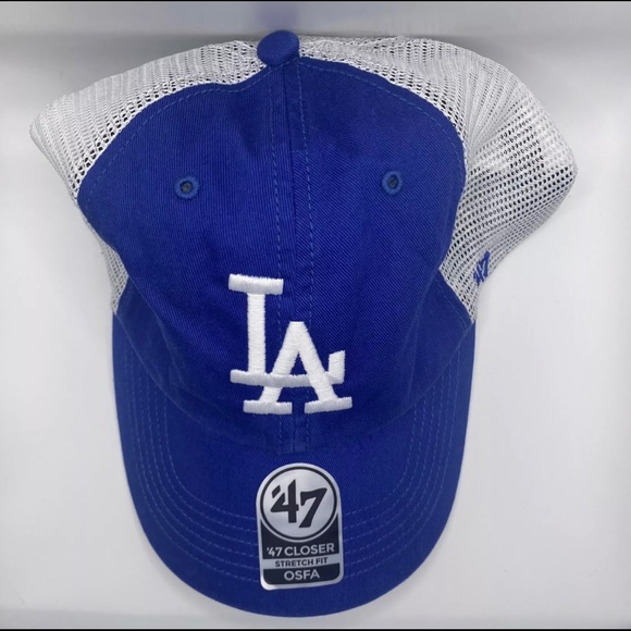 ‘47 Brand Los Angeles Dodgers MLB Closer Trucker Cap Hat Mesh Stretch Fit OSFA - Picture 6 of 6